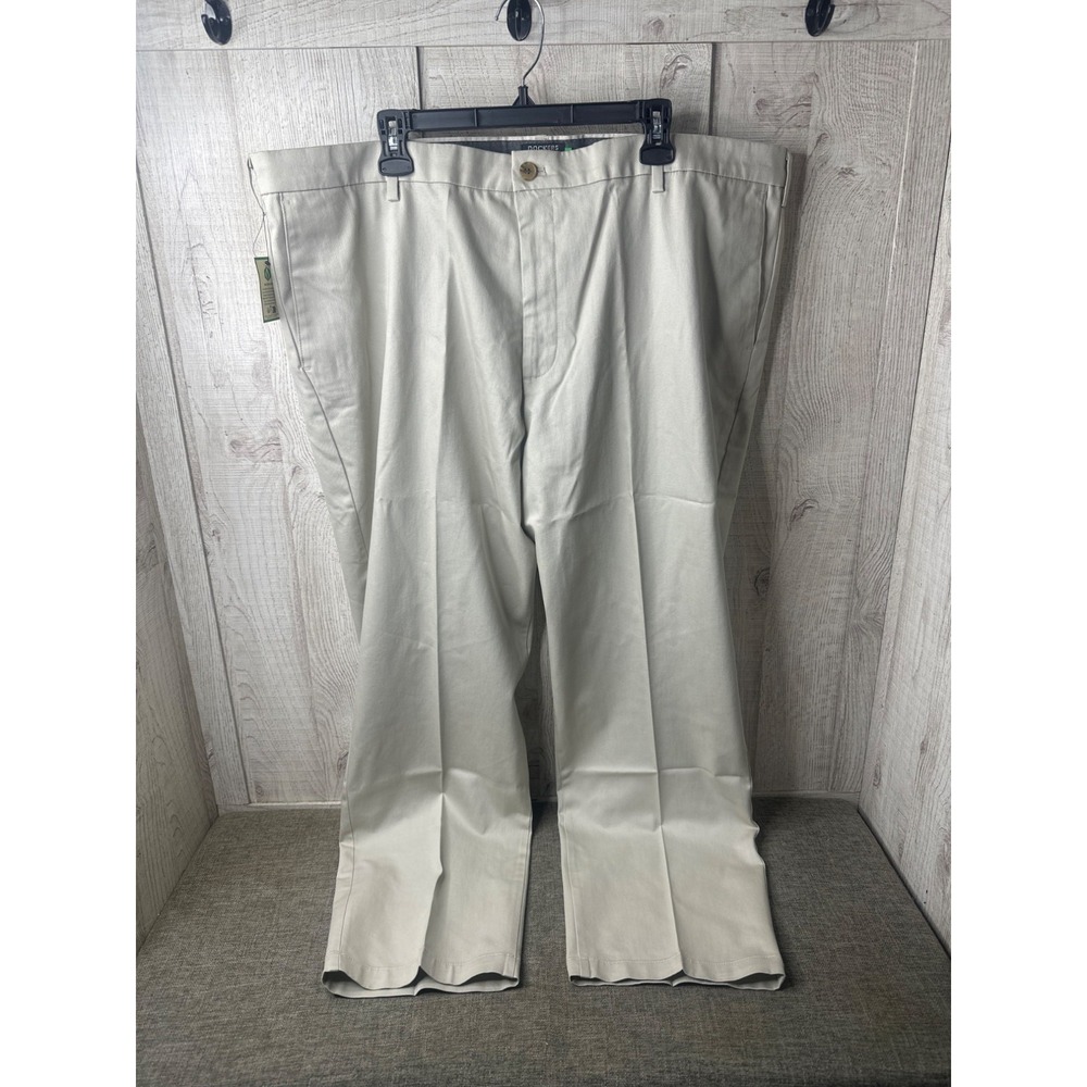 Dockers Mens Signature Iron Free Beige Khaki Pants Classic Fit 44x30 - Picture 2 of 8